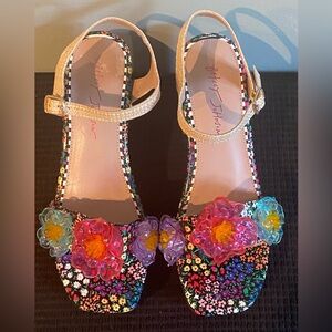NWOT Betsey Johnson Pink and Purple Sandals with Sparkling Details